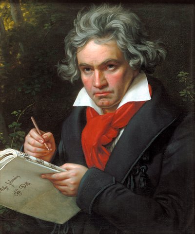 Retrato de Ludwig van Beethoven componiendo la Missa Solemnis de Joseph Carl Stieler
